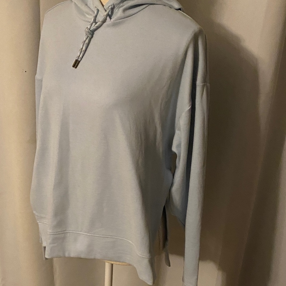Avalanche Pale Blue Hooded Crew Sweatshirt - Picture 10 of 11